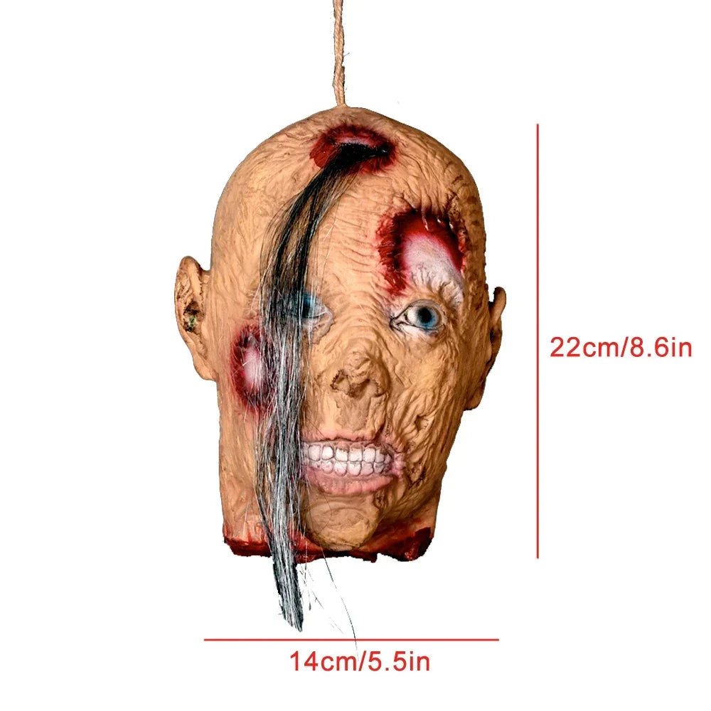 Hanging Latex Severed Head Halloween Prop – 32 Designs – 050