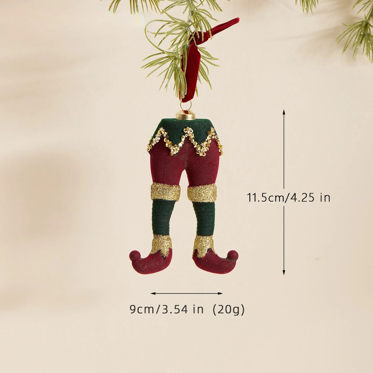 Vintage Plush Christmas Bauble Ornament Set - view 8 - LOWZY