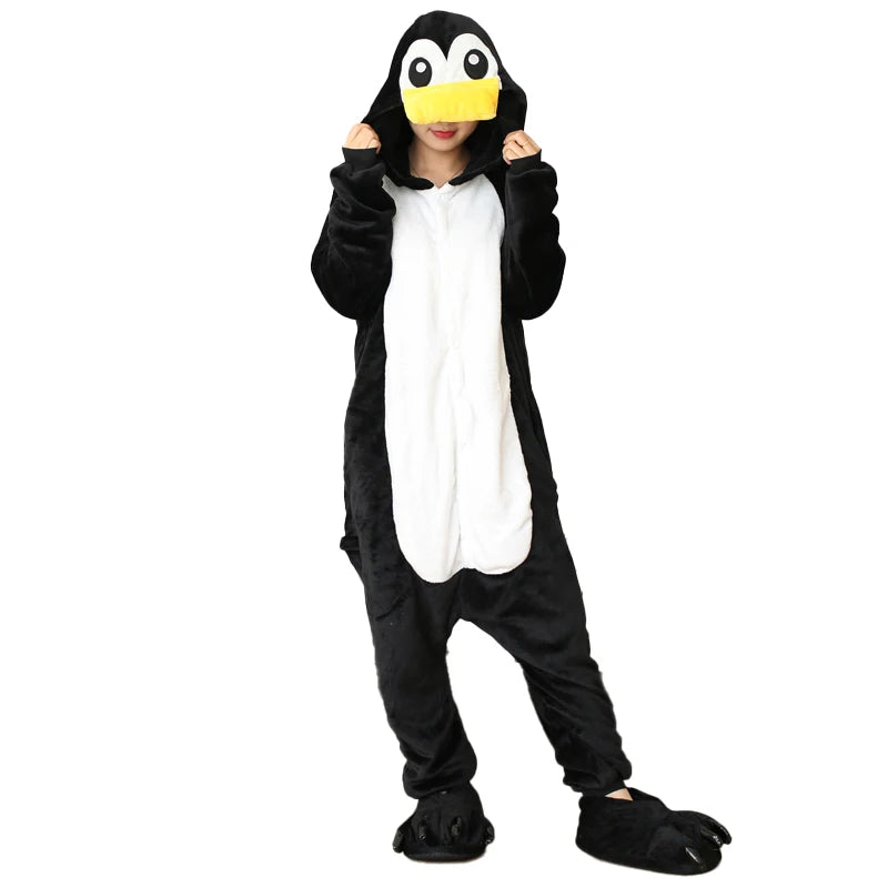Black Penguin Kigurumi Onesie – Kids & Adults