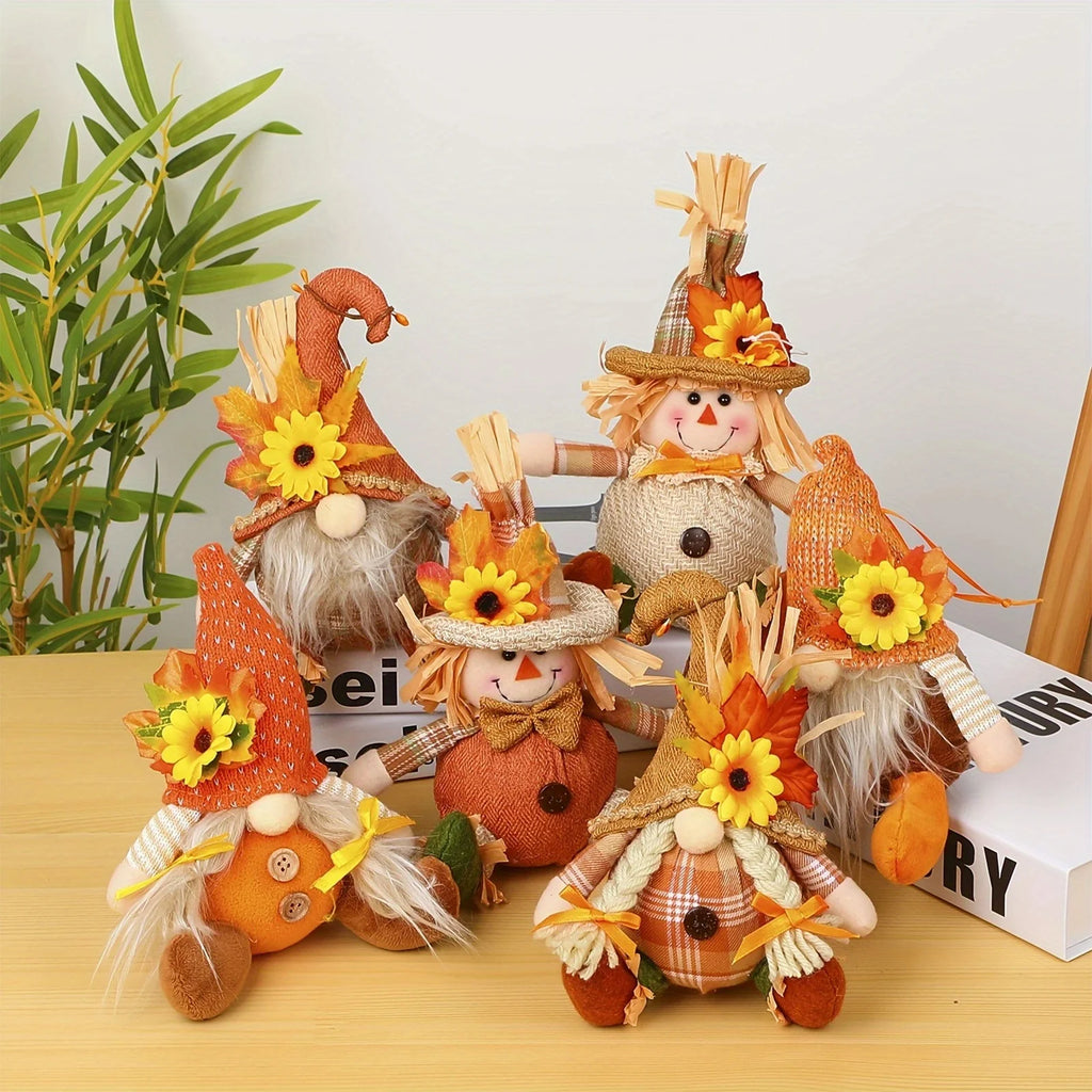 Rustic Autumn Scarecrow Hanging Decoration – 5 Styles