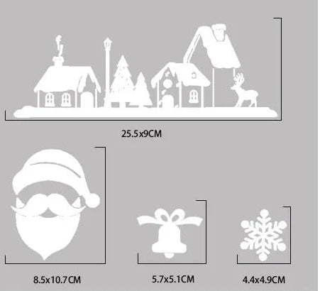 White Christmas Village Window Stickers - view 12 - LOWZY