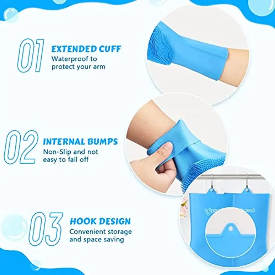 Silicone Pet Bathing & Grooming Gloves