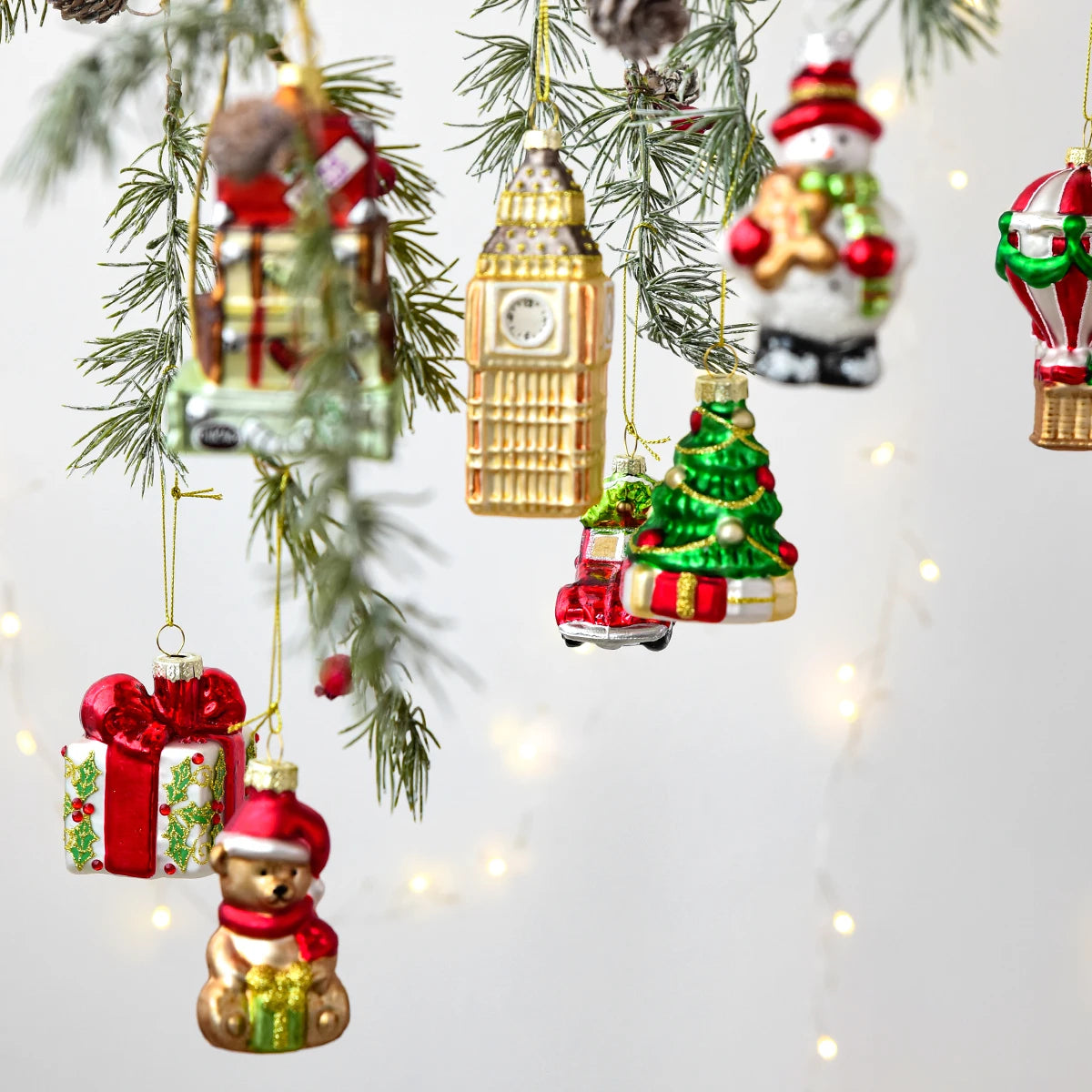 Glass Christmas Character Tree Ornament - Style 4 - LOWZY