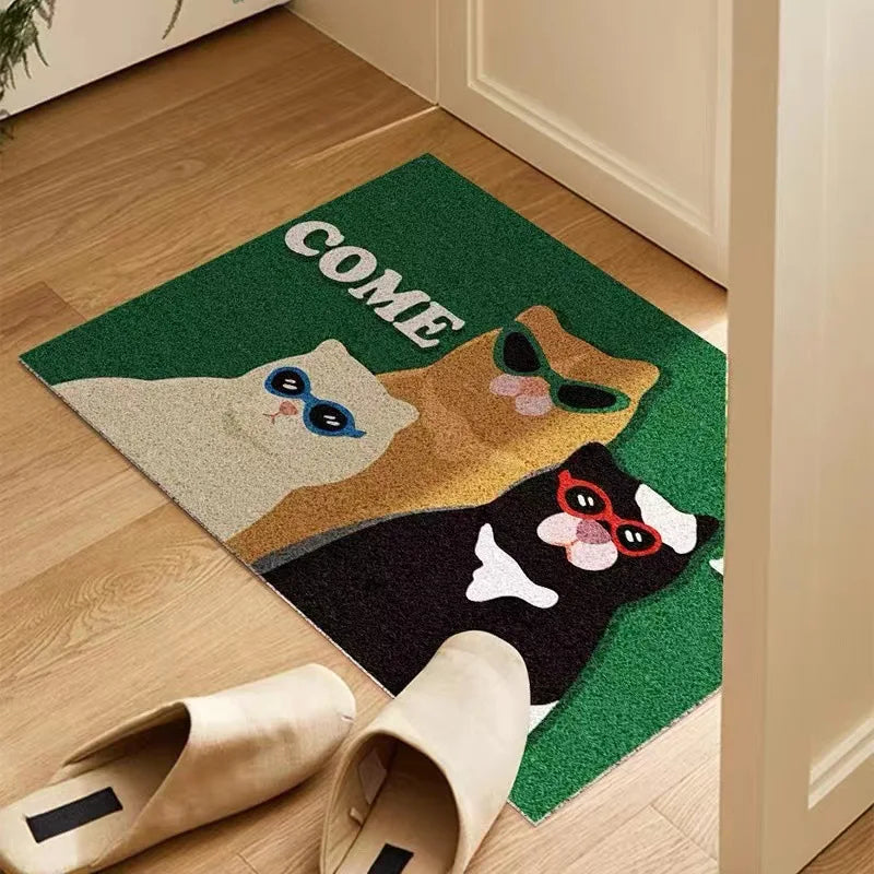 Funny Cat & Dog PVC Doormat
