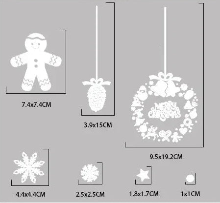 White Christmas Village Window Stickers - view 10 - LOWZY