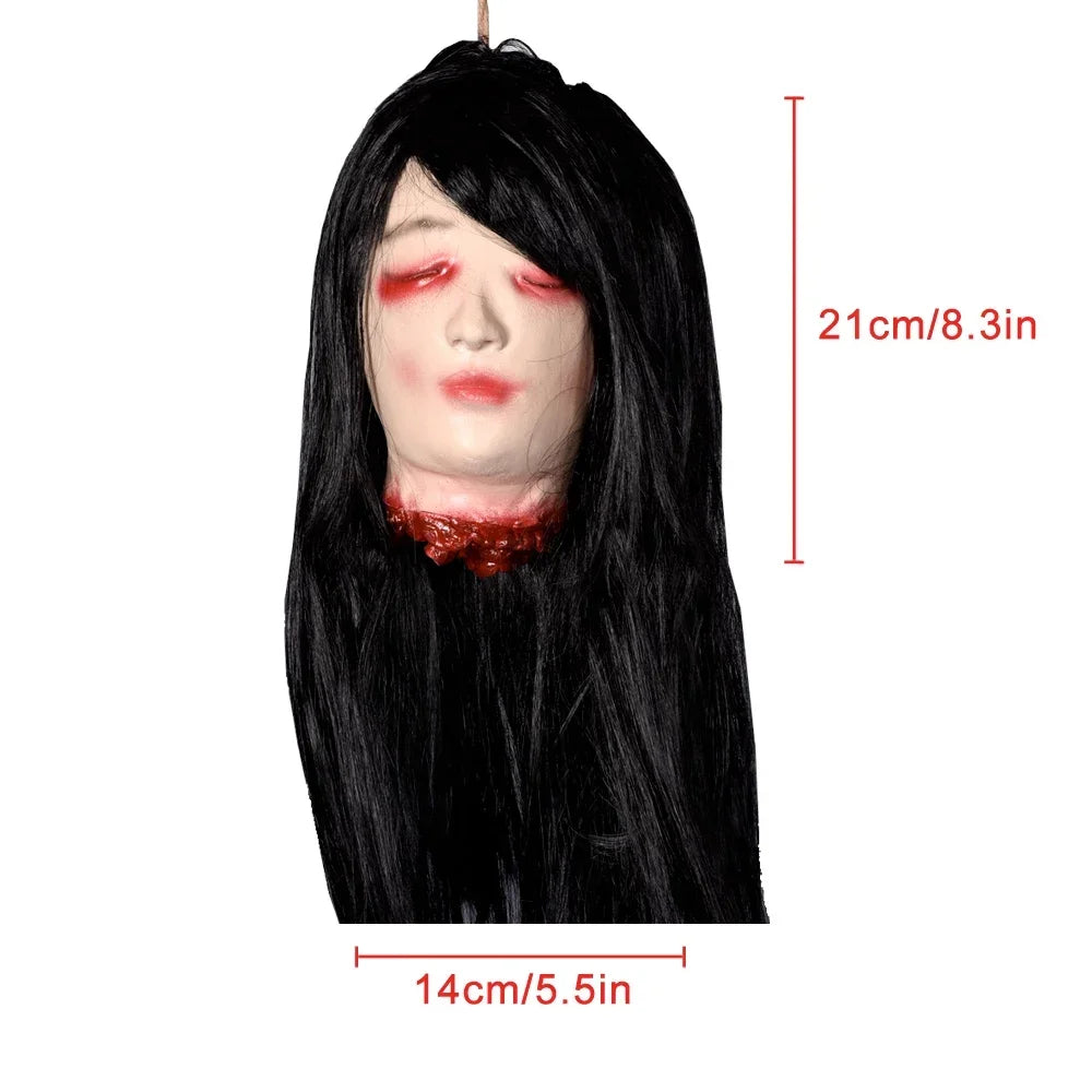 Hanging Latex Severed Head Halloween Prop – 32 Designs – 028
