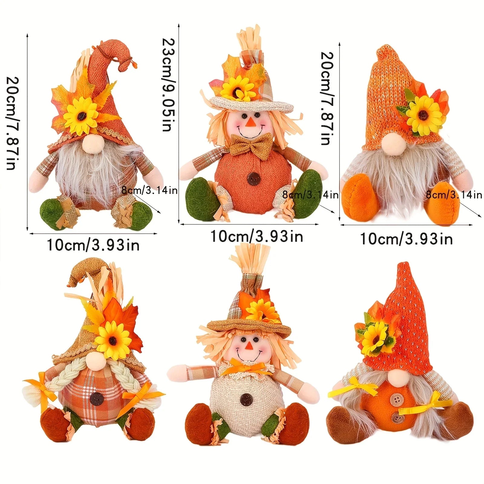 Rustic Autumn Scarecrow Hanging Decoration – 5 Styles