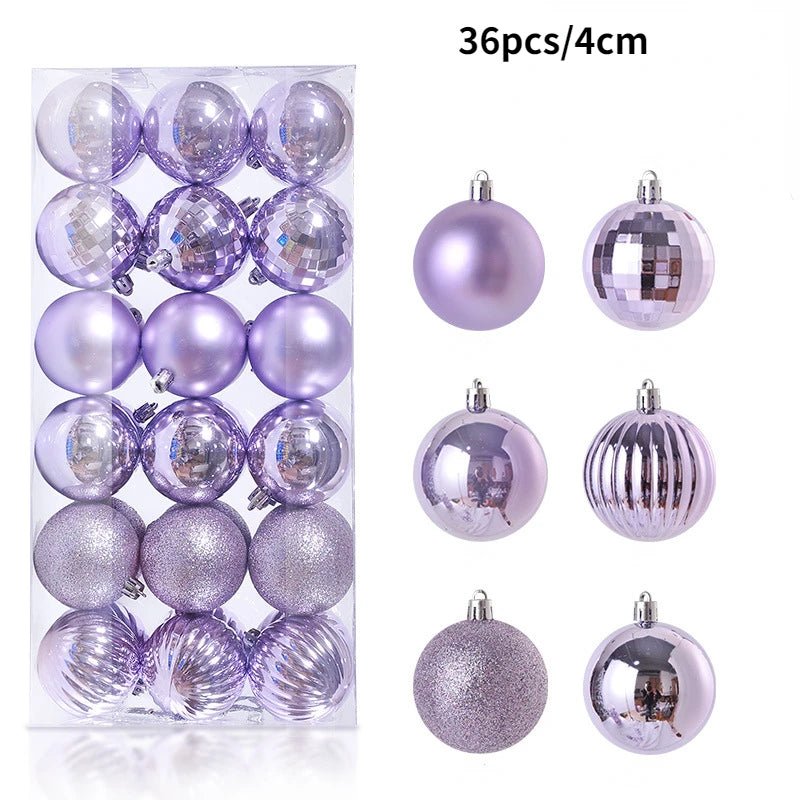 Colourful Christmas Baubles – 24 or 36 Pack - gold 1 - LOWZY