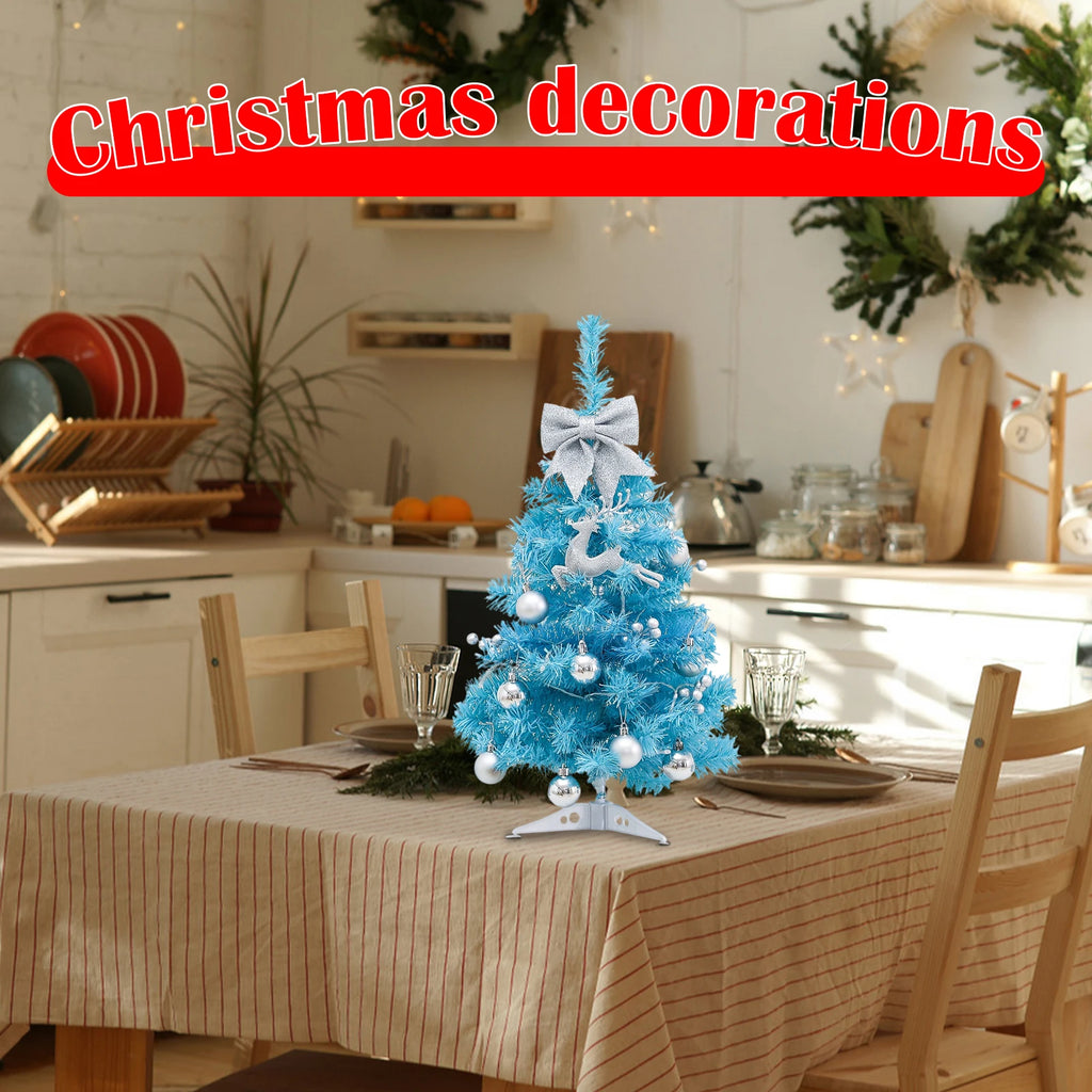 45cm Blue Light-Up Mini Christmas Tree - LOWZY