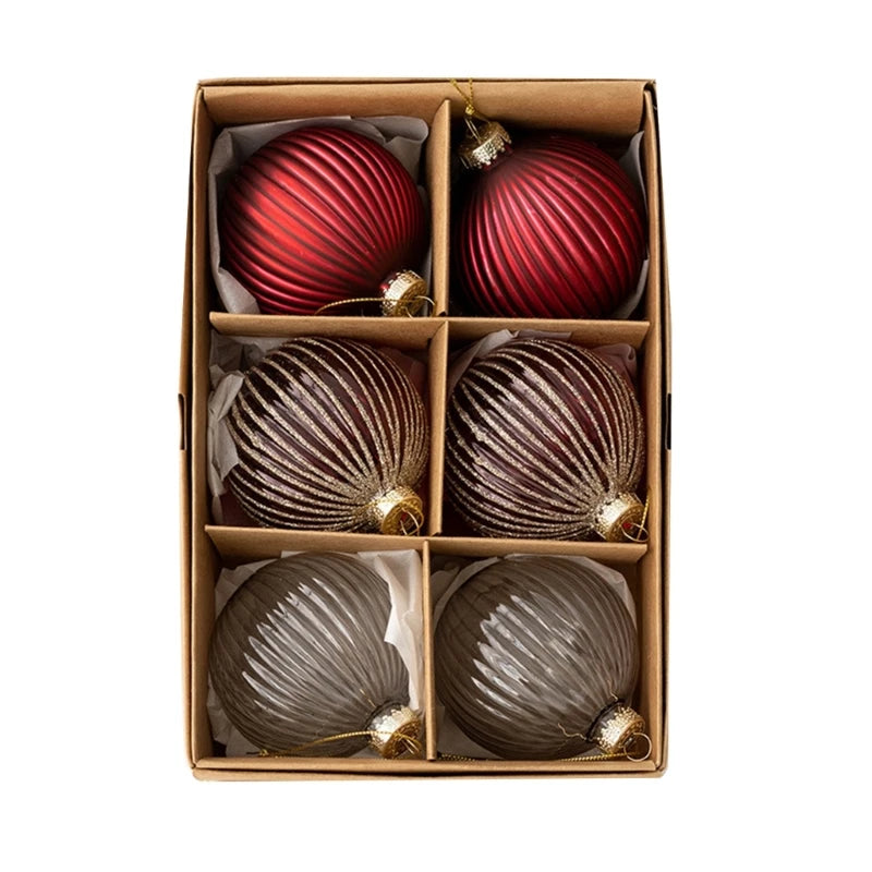 Glass Christmas Baubles – 6 Pack - view 8 - LOWZY