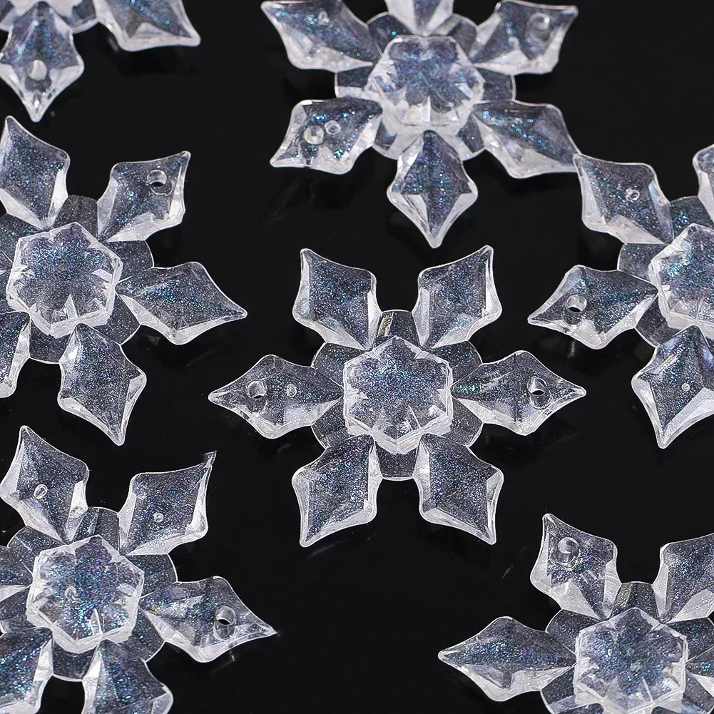 Clear Acrylic Snowflake Ornaments – 5 Pack - view 1 - LOWZY
