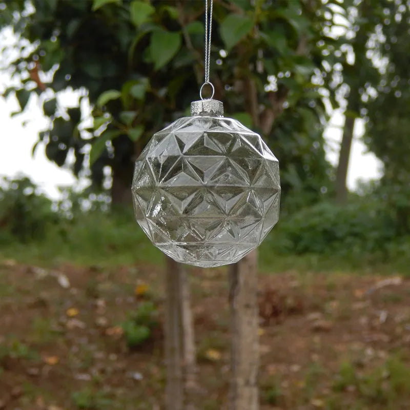 Ribbed Glass Christmas Drop Ornament - 5 - LOWZY