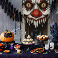 Spooky Halloween Door Cover – Witch & Zombie Scene