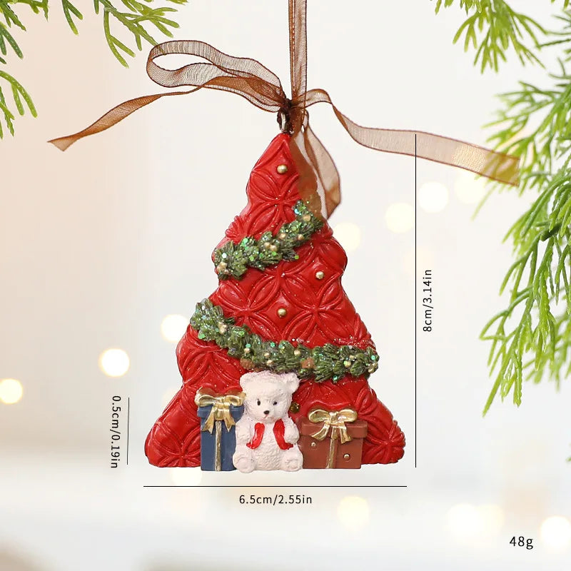 Vintage Resin Christmas Bell Ornament - Style 1 - LOWZY