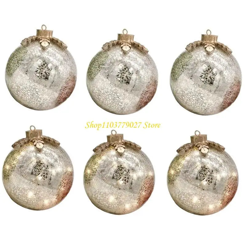 Pre-Lit Glass Tabletop Christmas Trees – 3 Piece Set - view 7 - LOWZY