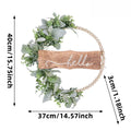 autumn wooden bead flower wreath wall decoration