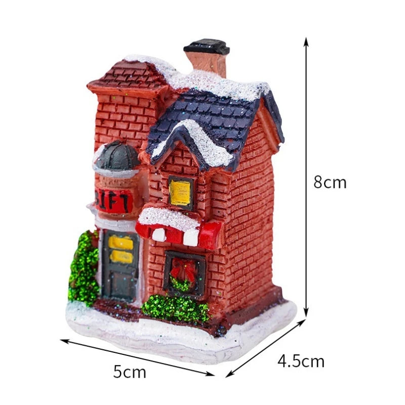 Mini LED Christmas House – Battery Light-Up Village Ornament