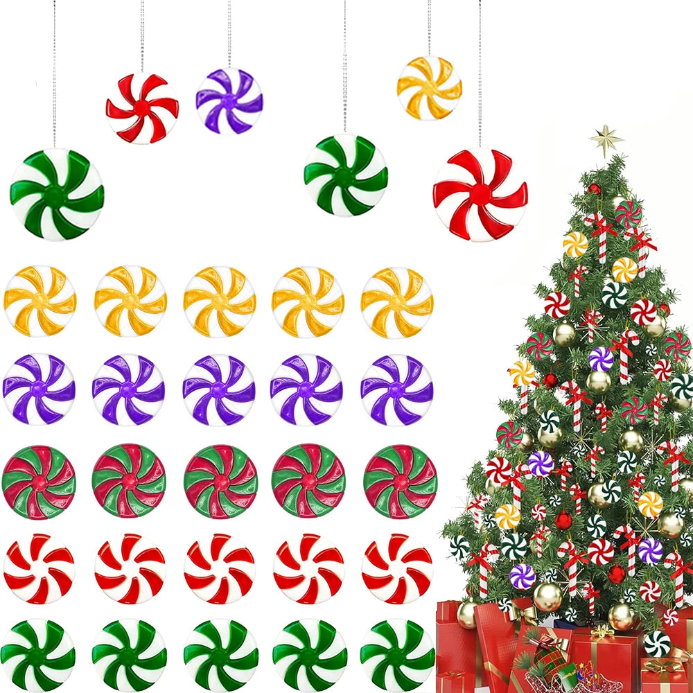 Christmas Candy Tree Ornaments - 10 or 20 Pack - LOWZY
