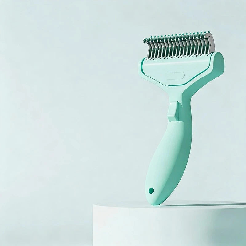 Curved Stainless Steel Pet Detangling Comb
