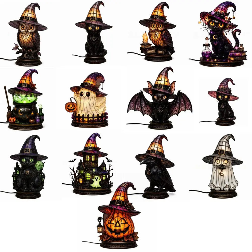 Gothic Halloween Acrylic Lamp – 13 Spooky Designs