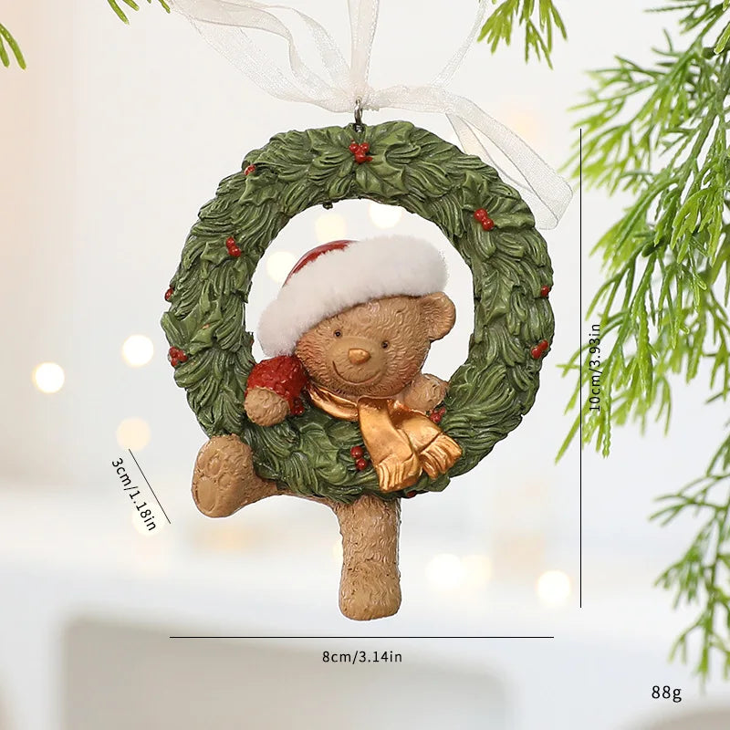 Vintage Resin Christmas Bell Ornament - Style 3 - LOWZY