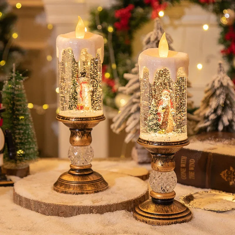 Light-Up Christmas Crystal Snow Ornament - LOWZY