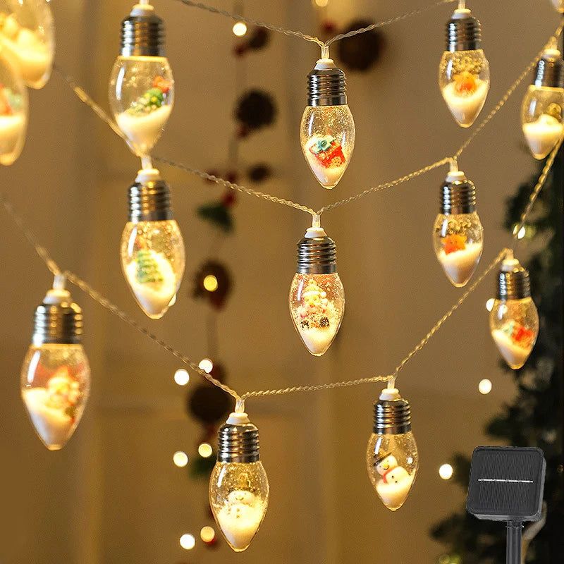 5m Solar Christmas String Lights - 20 Bulbs - LOWZY