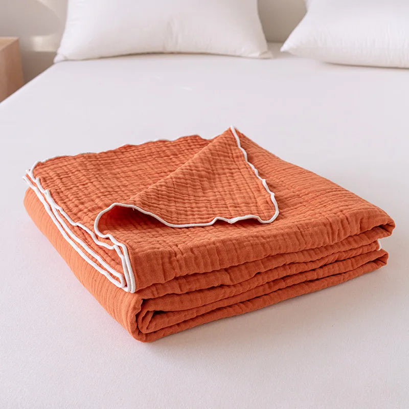 6-Layer Cotton Gauze Throw Blanket – Multiple Sizes – din x zi / 150x200cm