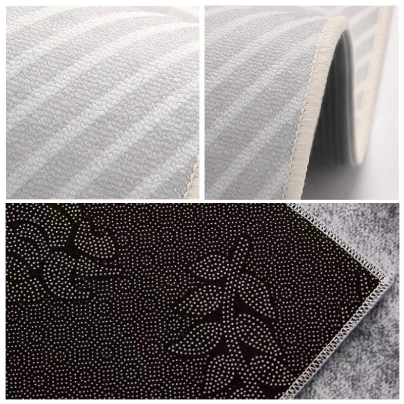 Half-Round Striped Entrance Doormat