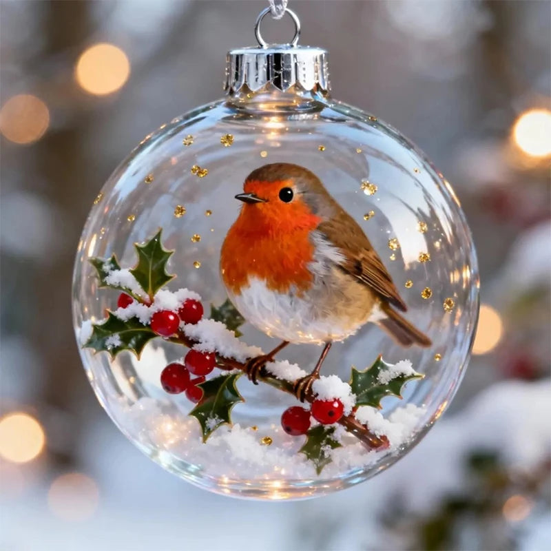 Glass Bird Christmas Tree Ornament - 6cm - LOWZY