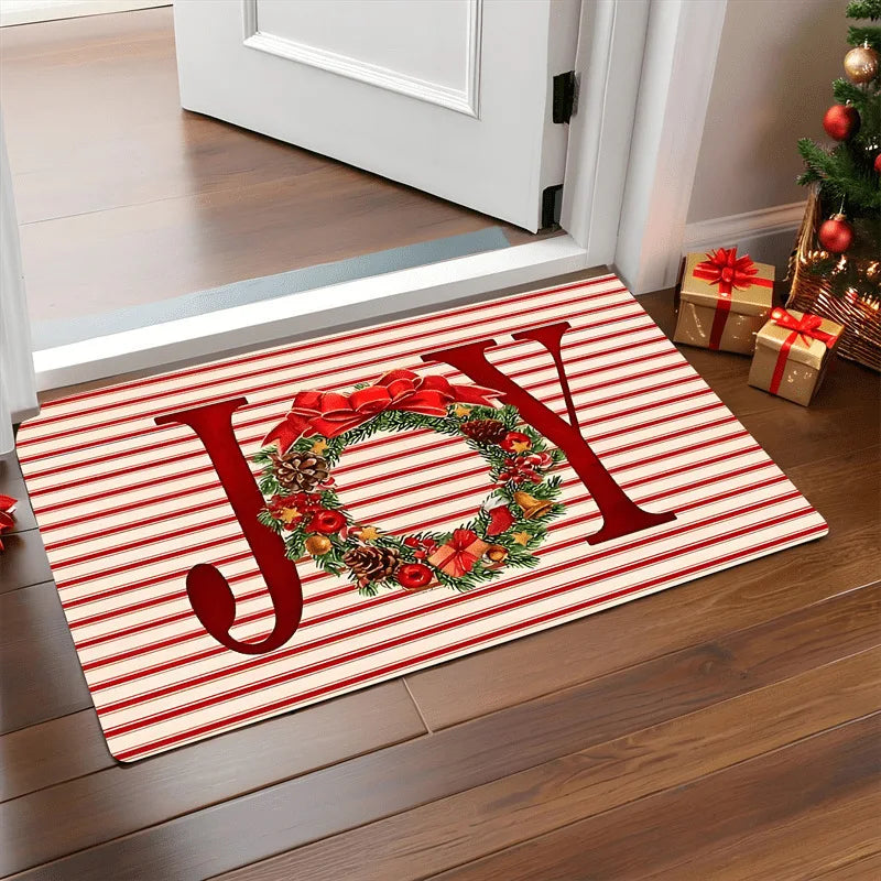 Christmas Santa & Gingerbread Doormat, 60 x 40cm