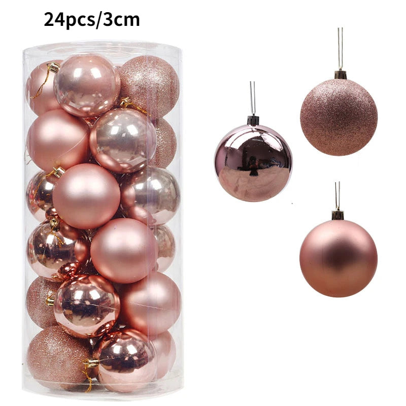 Colourful Christmas Baubles – 24 or 36 Pack - silver 1 - LOWZY