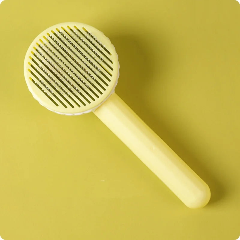 Self-Cleaning Pet Grooming Brush for Dogs & Cats