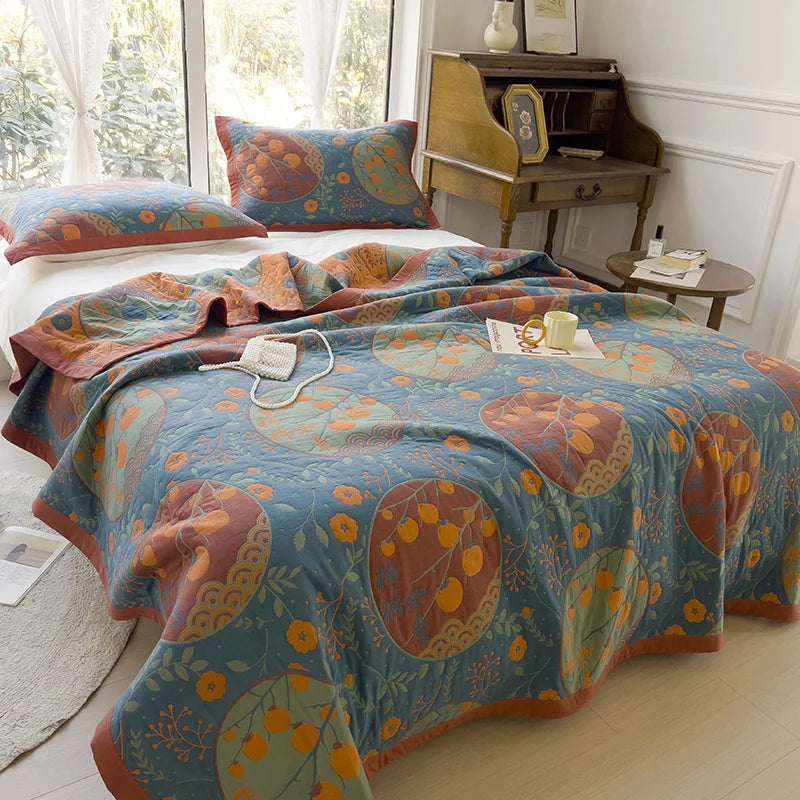 Vintage Cotton Jacquard Blanket & Pillow Towel Options – Elegant style / 200x230cm Blanket