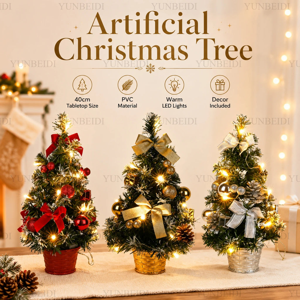 40cm LED Mini Artificial Christmas Tree - LOWZY