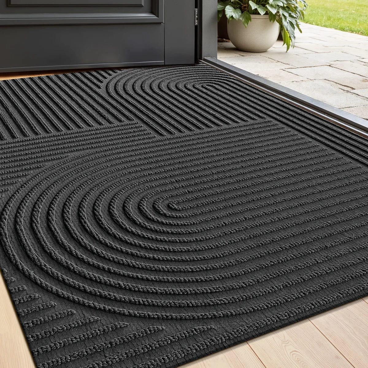 Grooved Geometric Entrance Doormat