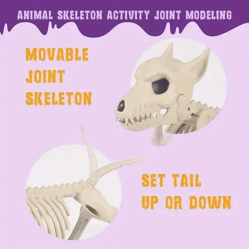 Wolf Skeleton Halloween Decoration