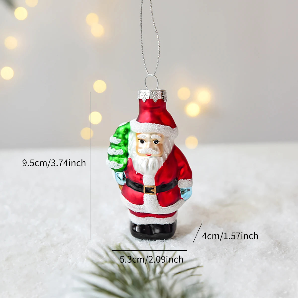 Glass Christmas Character Tree Ornament - Style 11 - LOWZY