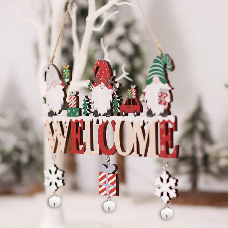 Wooden Christmas Door & Wall Hanging - Style4 - LOWZY
