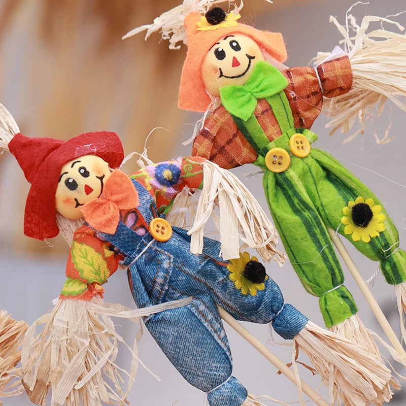 small autumn harvest scarecrow seasonal decoration