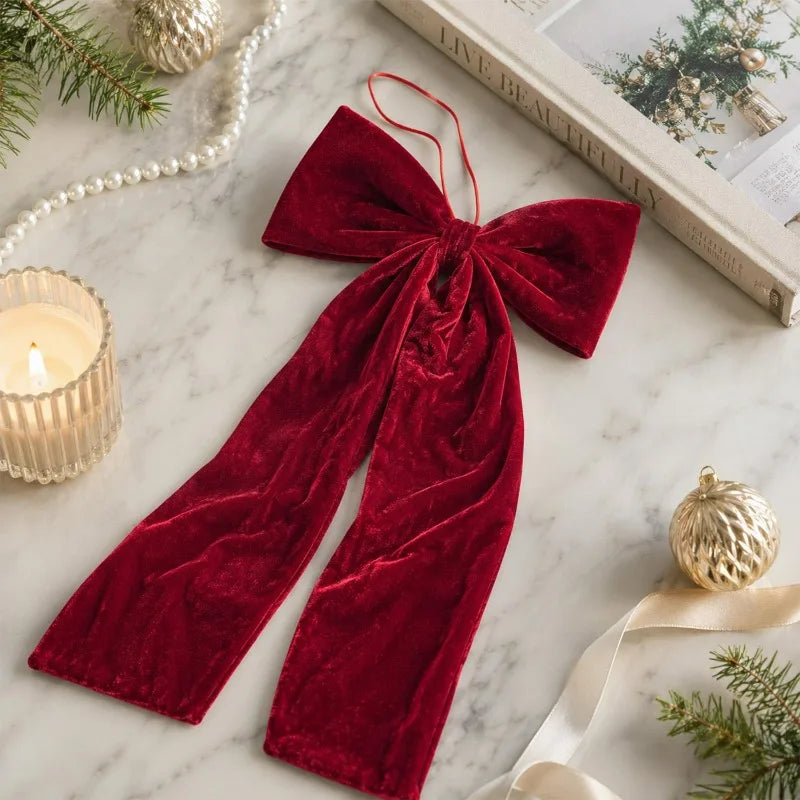 Red Velvet Christmas Bow Ornament - S - LOWZY