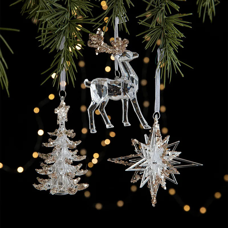Acrylic Winter Wonderland Hanging Ornament - LOWZY