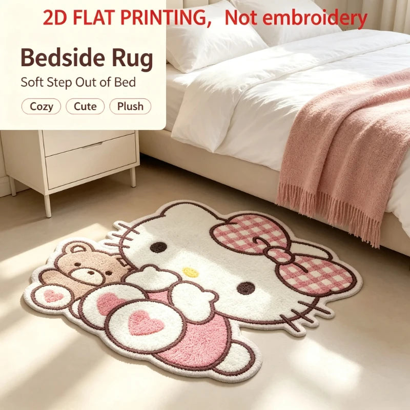Hello Kitty & Teddy Bear Shaped Floor Mat
