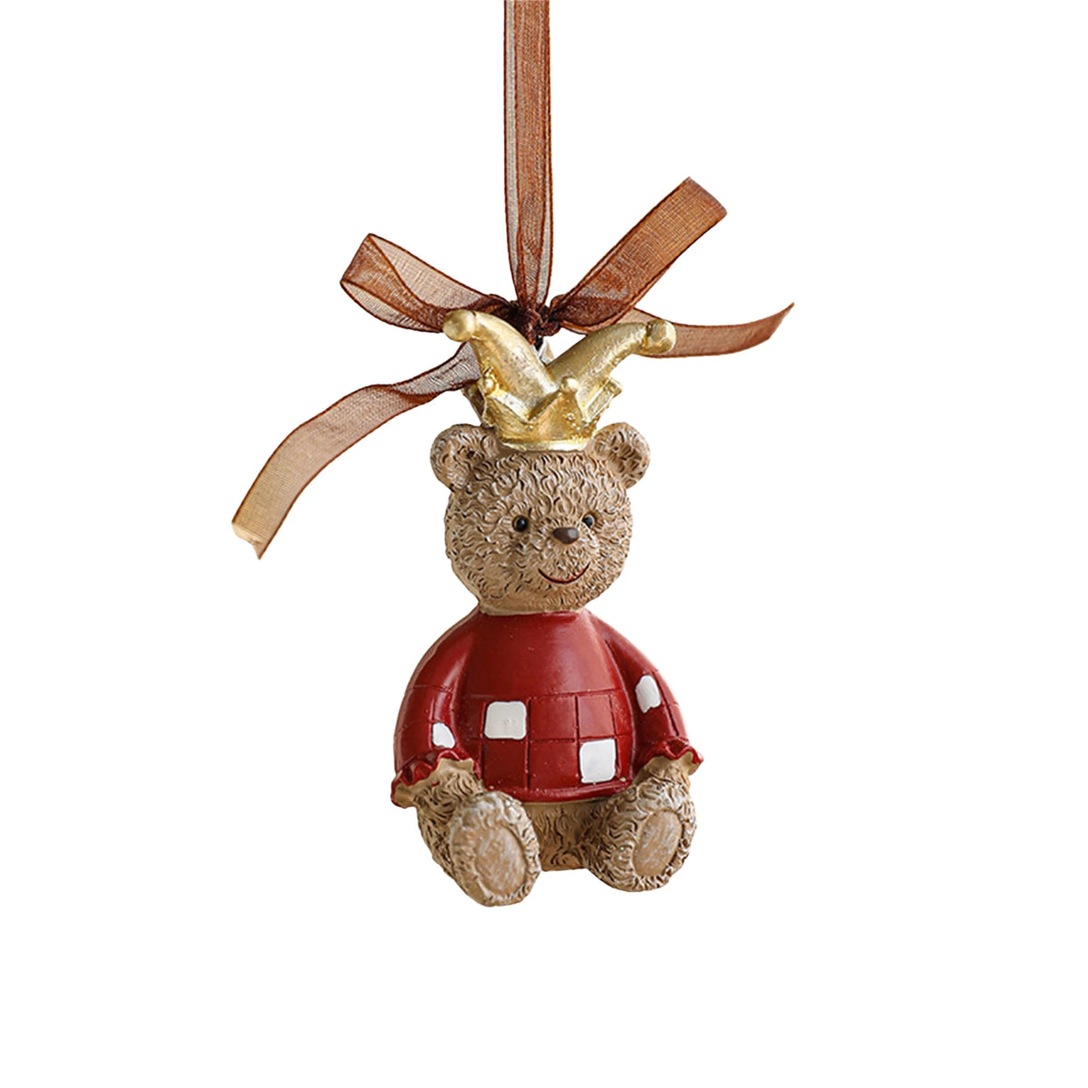 Vintage Storybook Resin Christmas Ornament - Santa claus wreath - LOWZY
