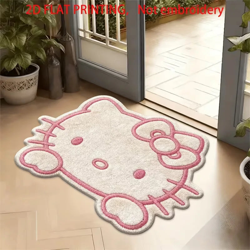 Hello Kitty & Teddy Bear Shaped Floor Mat