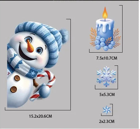 Christmas Window Stickers – Santa & Snowman Designs - view 11 - LOWZY