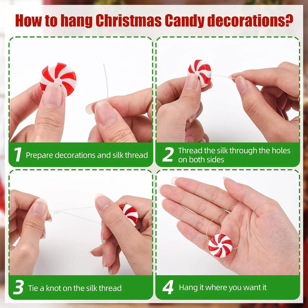 Christmas Candy Tree Ornaments - 10 or 20 Pack - LOWZY
