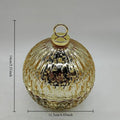Ribbed Glass Christmas Candle Holder - view 6 - LOWZY