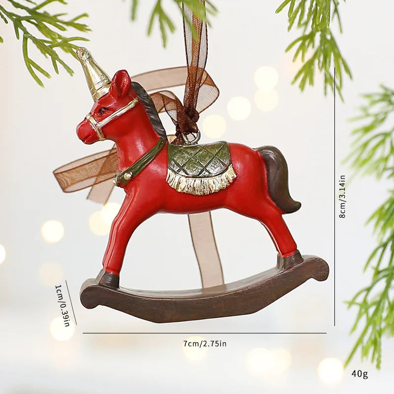 Vintage Resin Christmas Bell Ornament - Style 2 - LOWZY