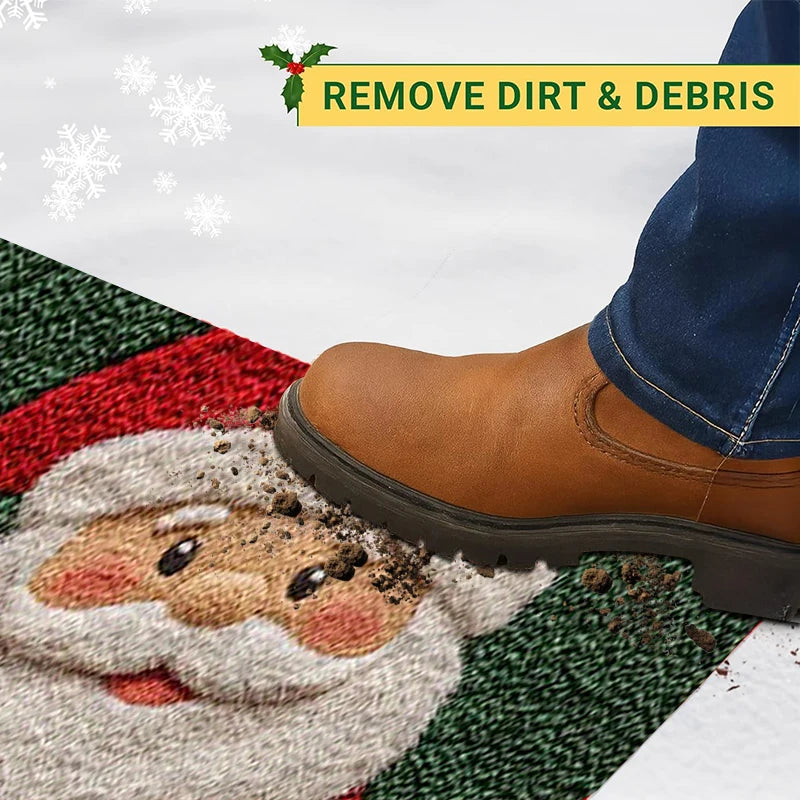 Christmas Santa & Gingerbread Doormat, 60 x 40cm